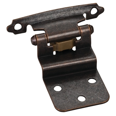 Hardware Resources Traditional 3/8 in Inset Hinge with Semi-Concealed Frame Wing - Dark Brushed Antique Copper P5922DBAC